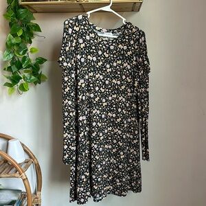 Ruffle long sleeve floral dress